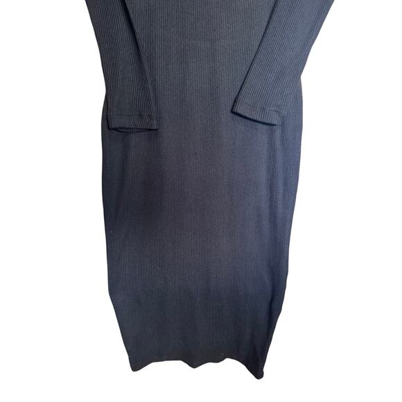 ALLSAINTS Molly Ribbed Open Back Long Sleeve Midi Dress Size 6 - Picture 5 of 13
